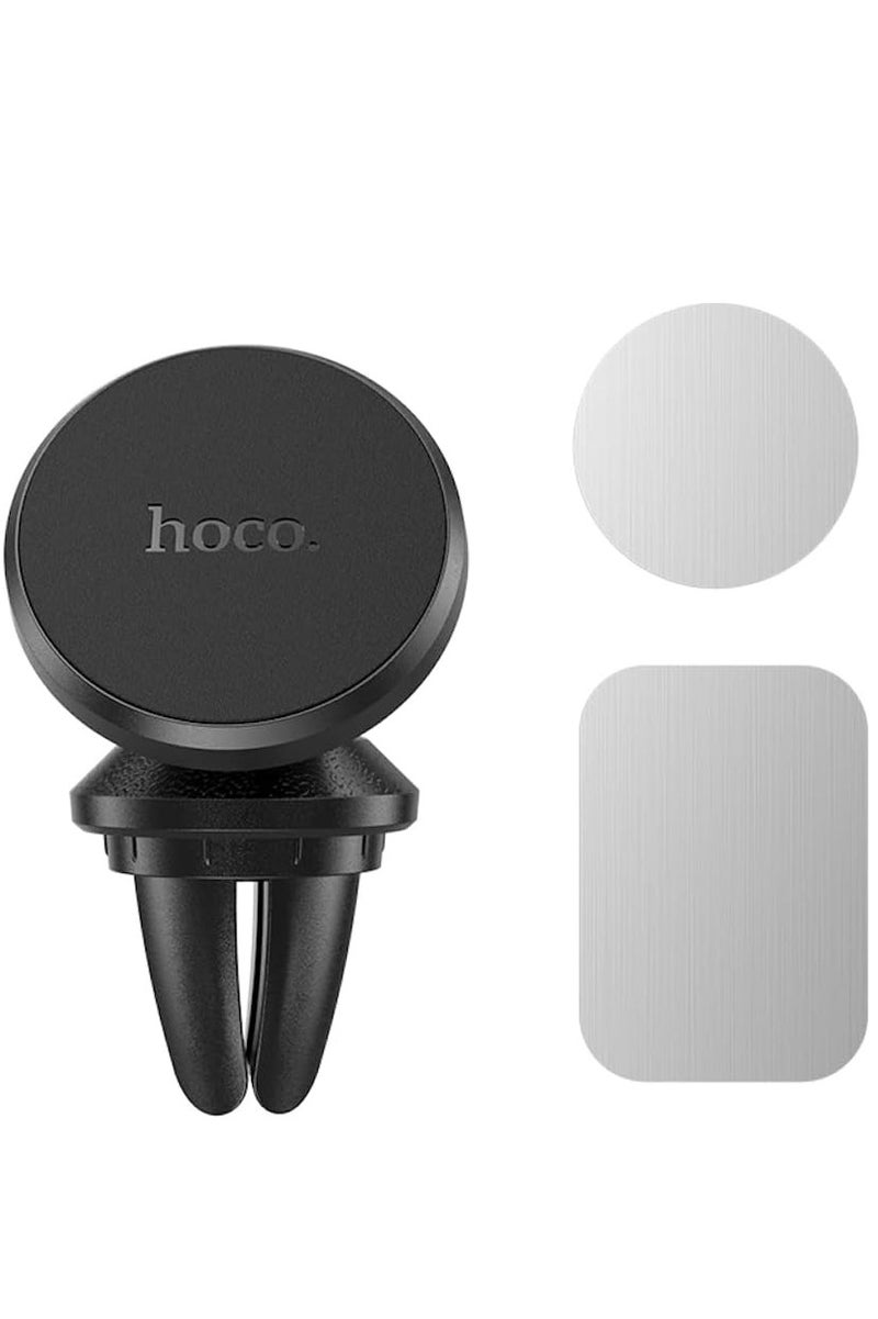 Hoco CA81 - Ligue, Air Vent Magnetic Car Holder (Air Outlet), Suitable For Mobile Phones Within 4.5-7 inch, Compatible With iPhone Samsung Xiaomi Oppo Huawei - Black - Image 1