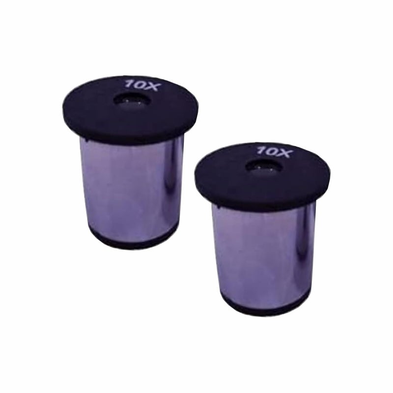 (10X, 2 Pcs) Pack of 2 Hygiene Eyepiece Objective Lens for Microscope for School Collage Chemistry lab Laboratory