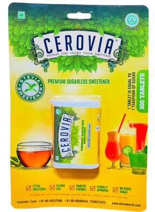 CEROVIA - STEVIA 100 TABLETS (Premium Sugarless Sweetener-Sugar Free) - pzsku/Z44A36E136EBB537ECCC7Z/45/1749814474/75f6f4f9-b9c7-41f7-88b3-5a4eb11789de