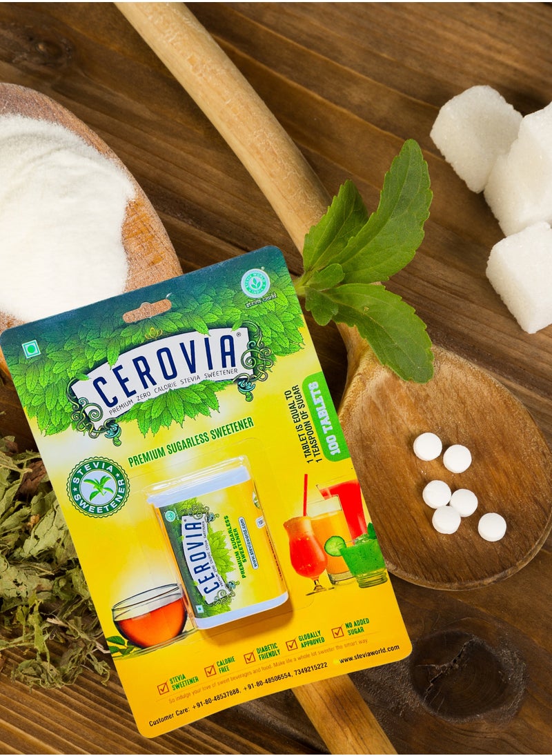 Cerovia CEROVIA - STEVIA 100 TABLETS (Premium Sugarless Sweetener-Sugar Free)  - Image 5