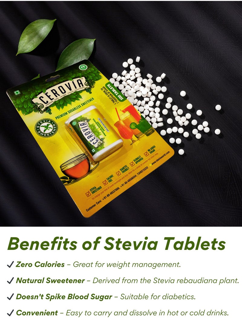 Cerovia CEROVIA - STEVIA 100 TABLETS (Premium Sugarless Sweetener-Sugar Free)  - Image 4