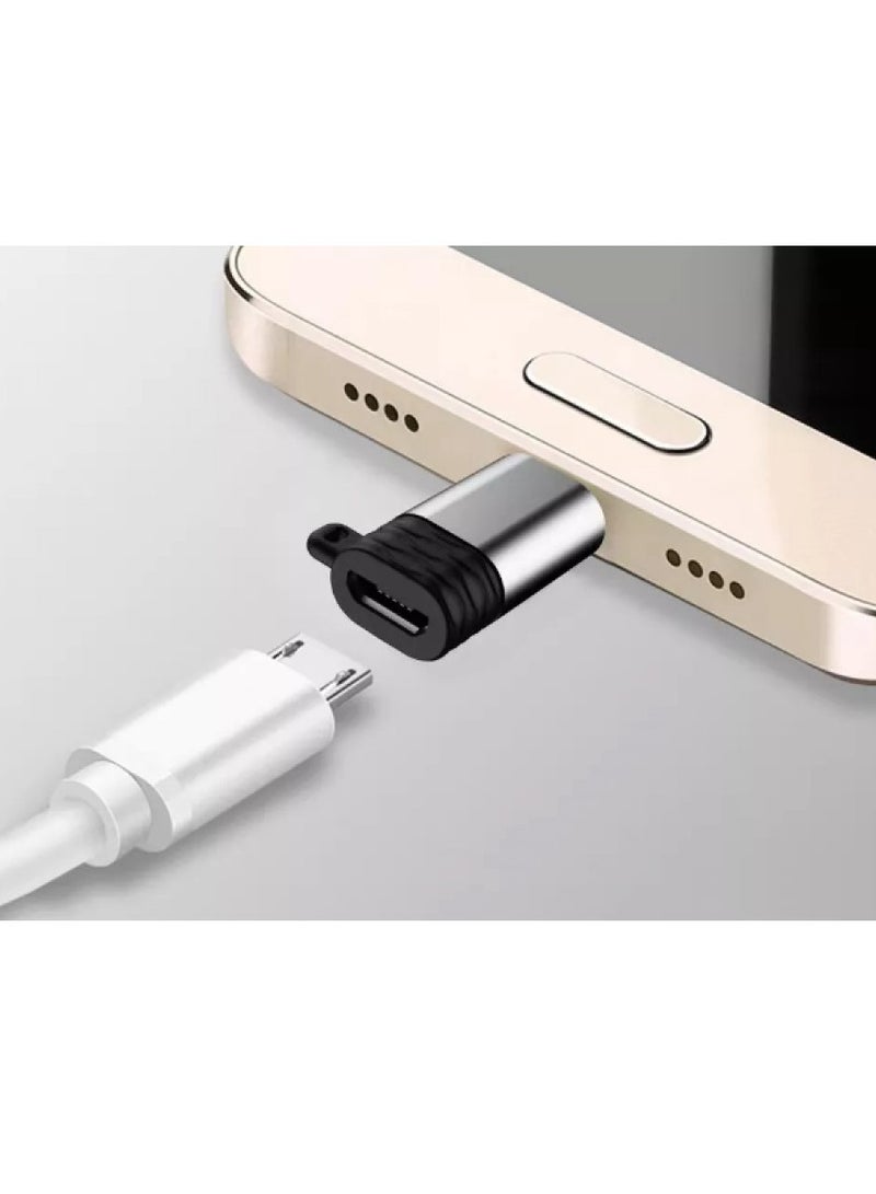 ELTRAZONE USB-C to Micro USB Adapter ET-TC13 – Fast Data Transfer & Charging Converter (Black) - Image 2