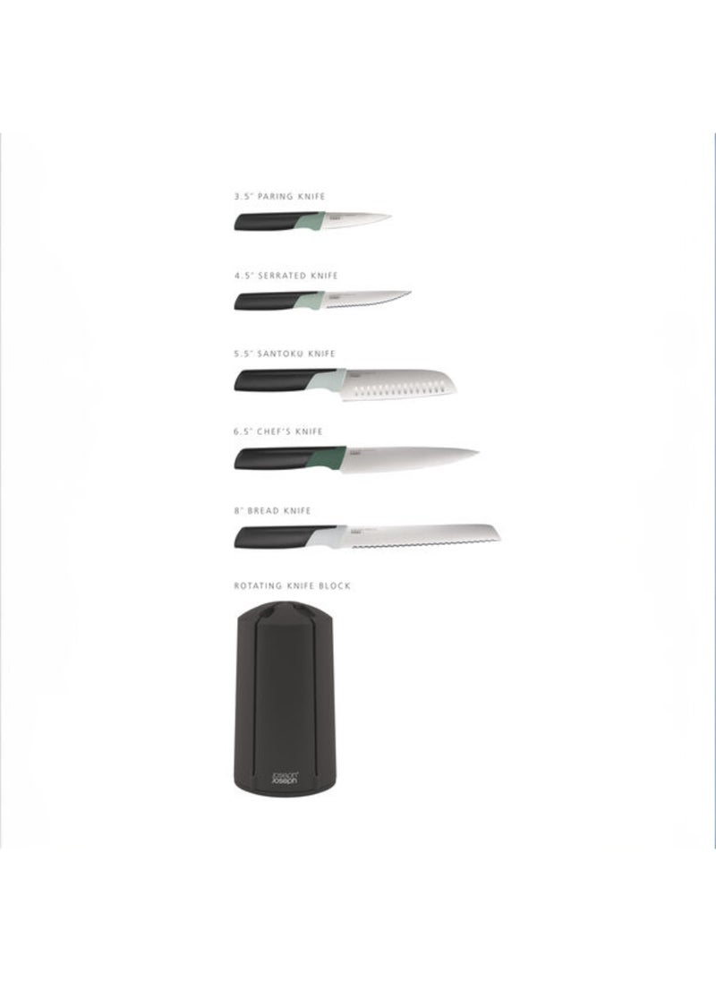 Joseph Joseph Joseph joseph elevate knives carousel set 5pc editions sage  - Image 3