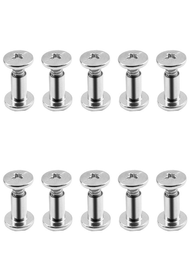 Cionyce 50 Sets M5 x 6mm Chicago Screw Posts Binding Screws, Phillips Chicago Binding Screws Assorted Kit for Leather, Scrapbook, Book, Photo Albums - Image 1