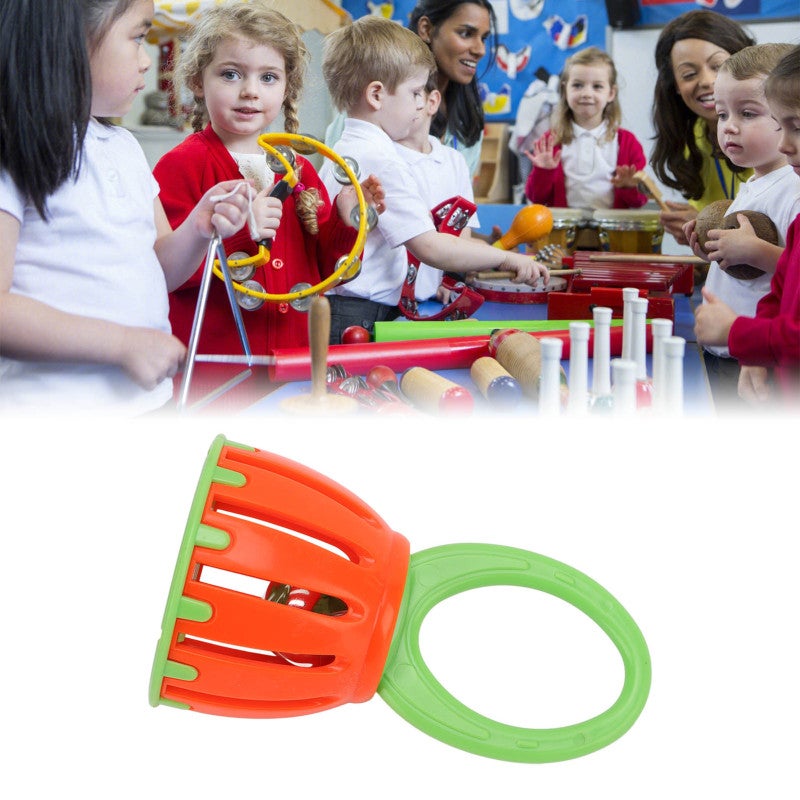 Baby Cage Bell Smooth Burr-Free Oval Handle Rattle Handbell - Detachable Safe Cleaning Orff Percussion Instrument for Baby Early Education - Image 1