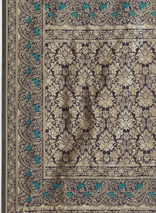 ISHIN Woven Design Zari Banarasi Saree