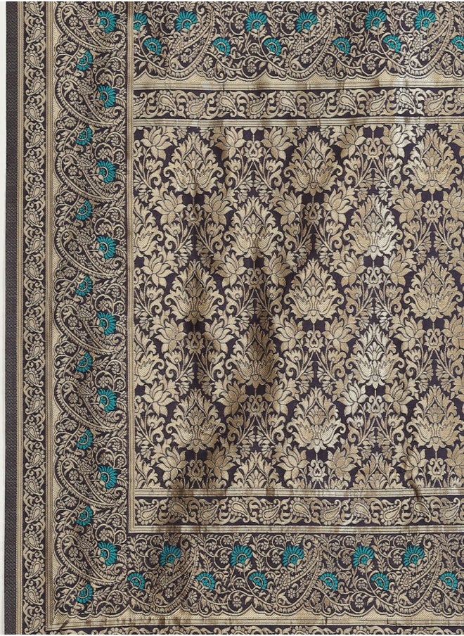 ISHIN Woven Design Zari Banarasi Saree  - Image 4