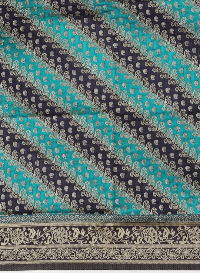 ISHIN Woven Design Zari Banarasi Saree
