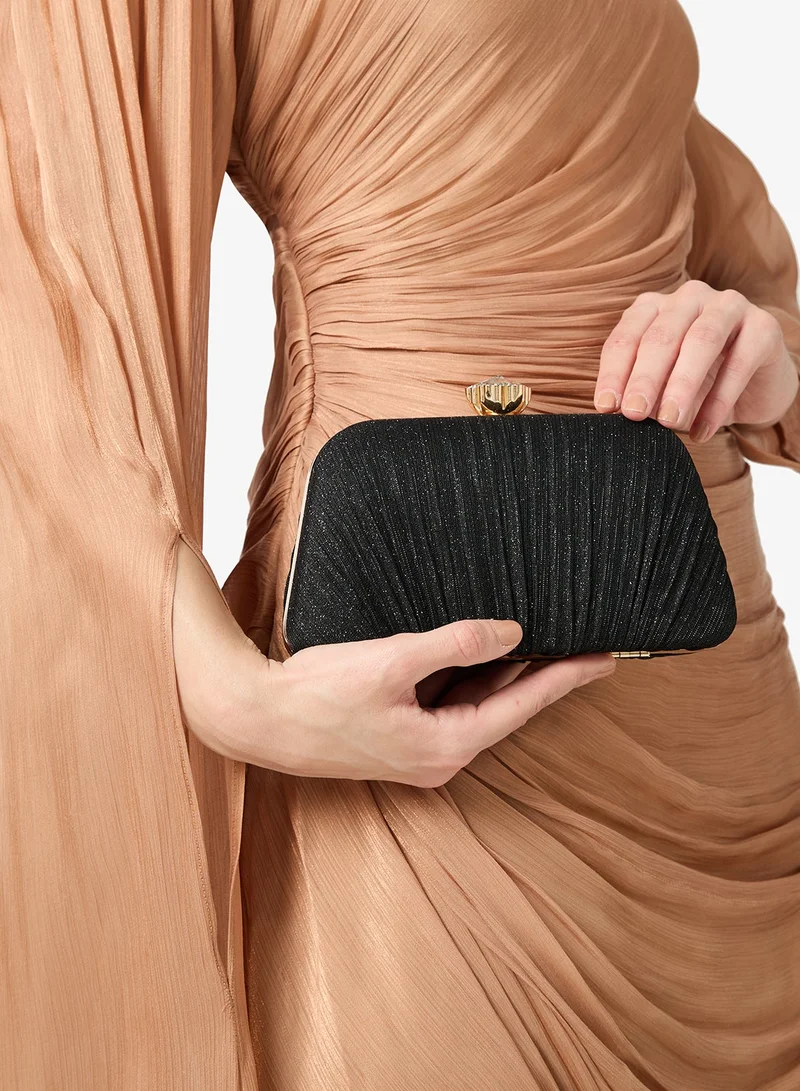 Shimmery Diamonte Detailed Clutch