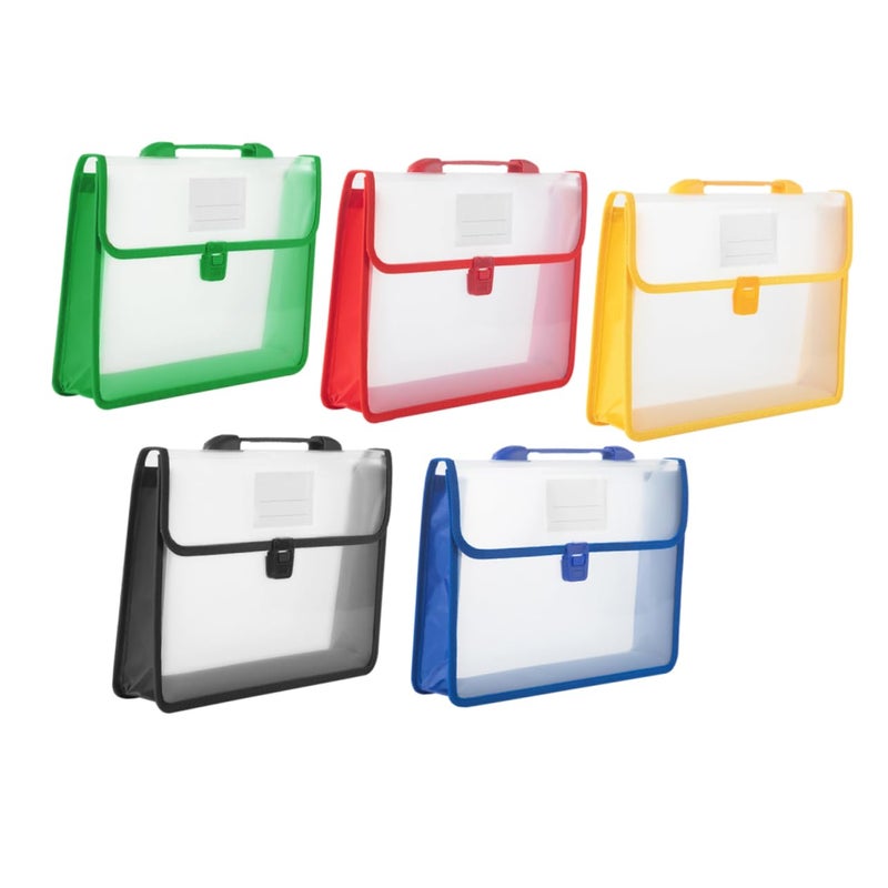 5pcs Large Capacity Vertical PP Document File Organizer Bags Multi Color For Office School Travel - Image 2