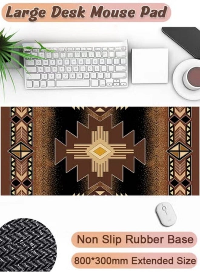 Gaming Mouse Pad, Waterproof Large Desk Mouse Pad, Keyboard Mousemat, Non-Slip Thick Rubber Desk Pad Mouse Pad, Desk Decoration Suitable for Gaming, Office, and Home Use 800 x 300 x 3mm  - Image 1