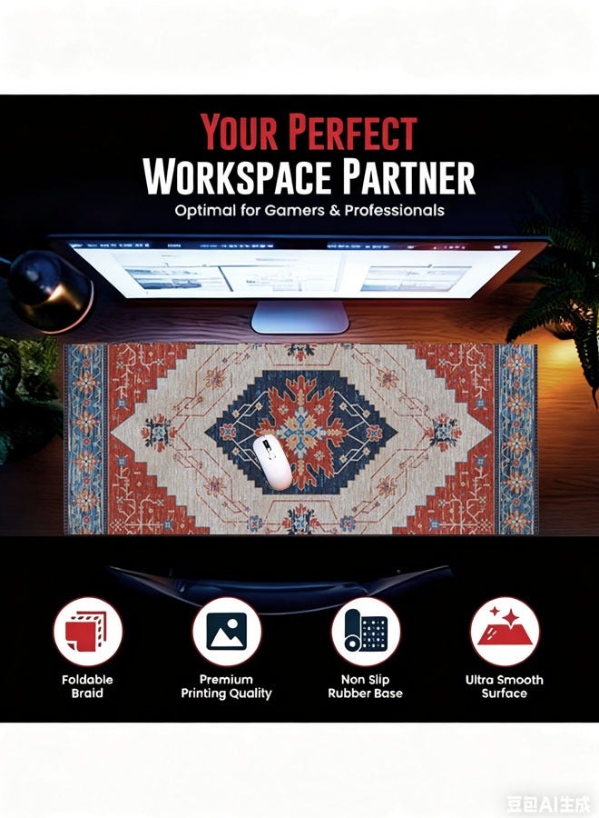 Gaming Mouse Pad, Waterproof Large Desk Mouse Pad, Keyboard Mousemat, Non-Slip Thick Rubber Desk Pad Mouse Pad, Desk Decoration Suitable for Gaming, Office, and Home Use 800 x 300 x 3mm - Image 2