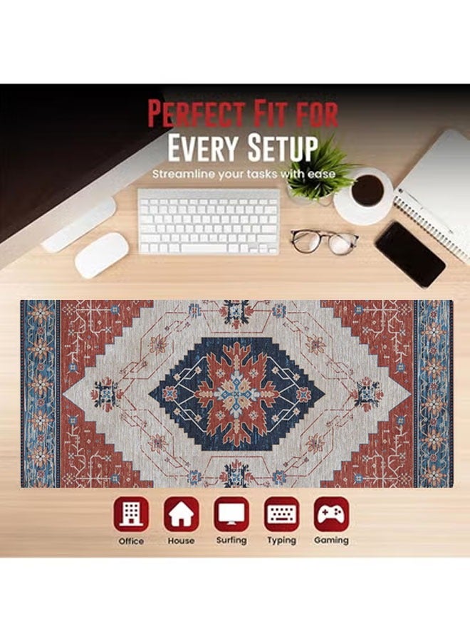 Gaming Mouse Pad, Waterproof Large Desk Mouse Pad, Keyboard Mousemat, Non-Slip Thick Rubber Desk Pad Mouse Pad, Desk Decoration Suitable for Gaming, Office, and Home Use 800 x 300 x 3mm - Image 4