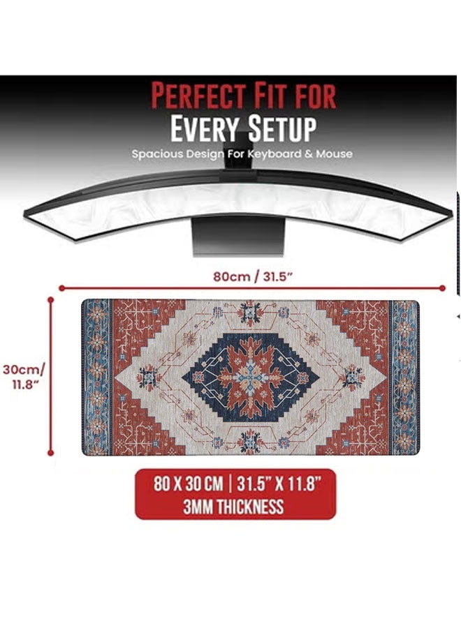 Gaming Mouse Pad, Waterproof Large Desk Mouse Pad, Keyboard Mousemat, Non-Slip Thick Rubber Desk Pad Mouse Pad, Desk Decoration Suitable for Gaming, Office, and Home Use 800 x 300 x 3mm - Image 3