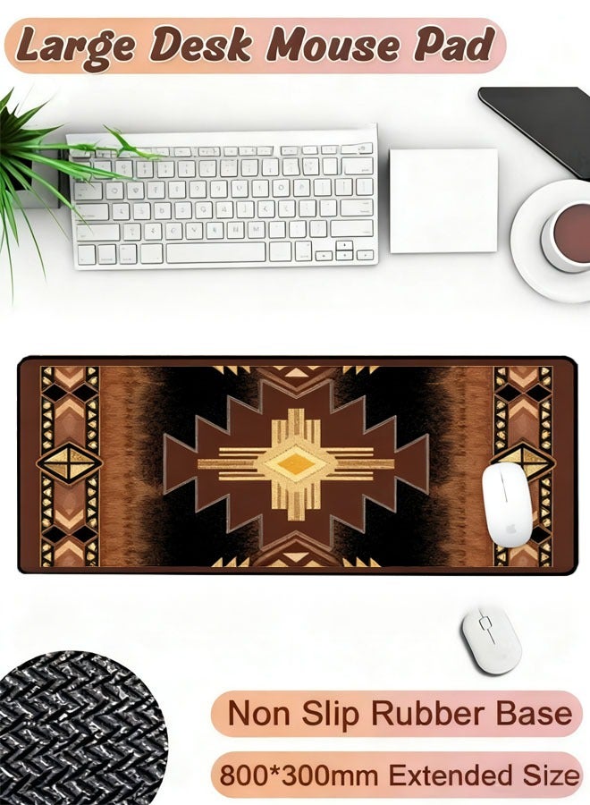 Gaming Laptop Mouse Pad Gaming Mouse Pad Big Desk Pads Pc Keyboard Non-slip Thicker Supper Rubber Table Mat Mouse Pads Edges Design for Mouse and Keyboard,Gaming Home and Working Office800 x 300 x 3mm - Image 1