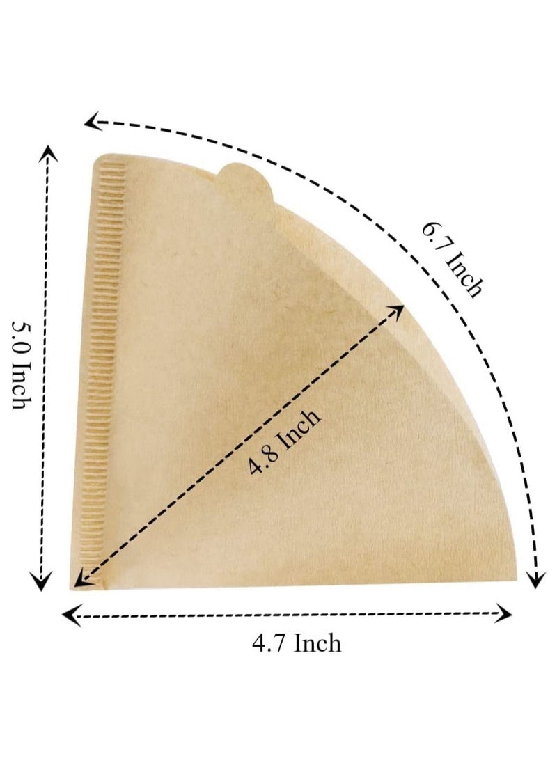 Coffee Filter V60 Cone  2-4 Cups Size 02 Natural Unbleached Paper Pour Over Drippers 200pcs Set Of 2