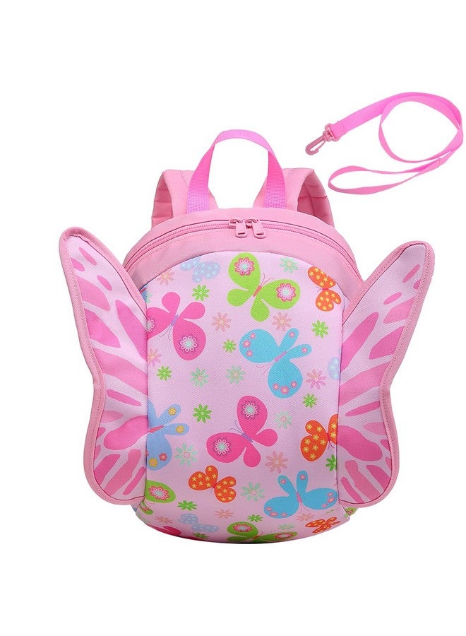 فاشي حقيبة ظهر للأطفال الصغار على شكل فراشة مع مقود خفيفة الوزن للغاية وصغيرة الحجم للعناية النهارية للفتيات باللون الوردي - Image 1