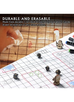 CZYY Acrylic Game Mat 1" Square Grid Overlay Set Of 2, 6"X8" Battle Map Board Clear & Durable - Great For Dungeons And Dragons, Pathfinder And Other Tabletop Rpg  - Image 4