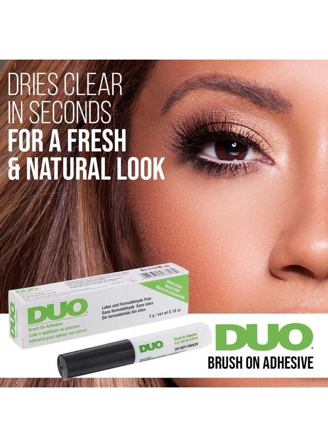 DUO Brush-On Strip Lash Adhesive - Clear, Latex-Free, Long-Lasting Lash Glue with Vitamins A, C & E for Strip & Individual Lashes, 0.18 oz, 1-Pack - Image 2