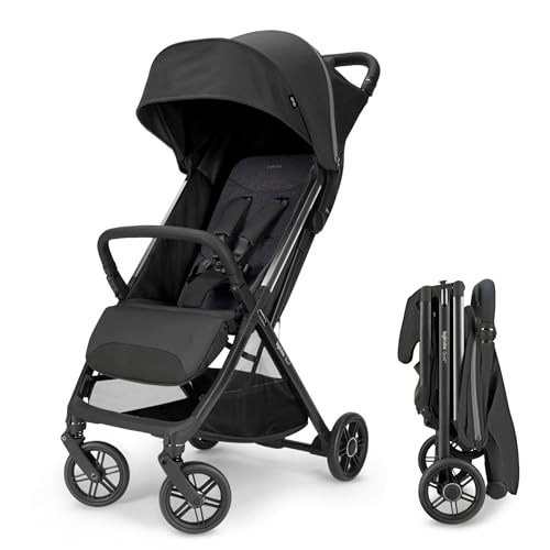 Inglesina Quid³ Stroller, Cosmic Black - Compact Reclining Travel Stroller for Baby & Toddler 0-55 lbs, One Hand fold, Car seat Compatible, Airplane Overhead, Lightweight, Foldable, XL UPF 50+ Canopy - Image 1