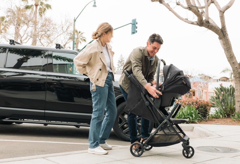 Inglesina Quid³ Stroller, Cosmic Black - Compact Reclining Travel Stroller for Baby & Toddler 0-55 lbs, One Hand fold, Car seat Compatible, Airplane Overhead, Lightweight, Foldable, XL UPF 50+ Canopy - Image 4