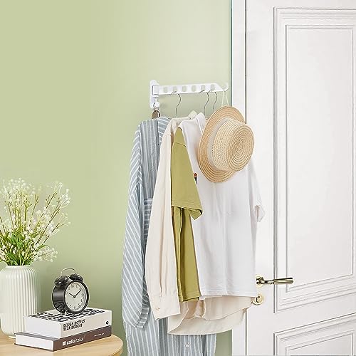 JOOM Laundry Drying Rack Wall Mounted Clothes Drying Rack Clothes Hanger White - Image 2