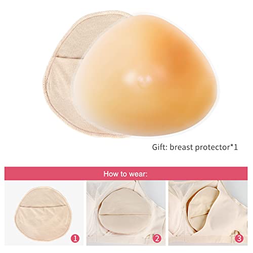 ONEFENG Triangle Silicone Breast Form Mastectomy Prosthesis Concave Bra Enhancer Inserts (1 Piece) - Image 4