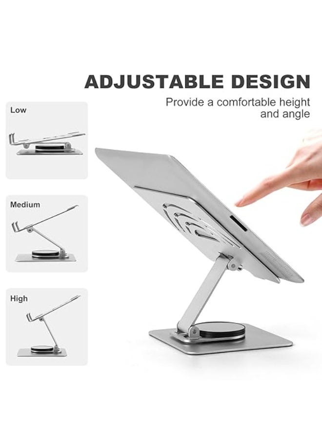 حامل تابلت دوّار 360 درجة – قابل للتعديل ومحمول – مثالي للعمل أو الدراسة أو مشاهدة الفيديوهات والاستخدام اليومي - Image 3