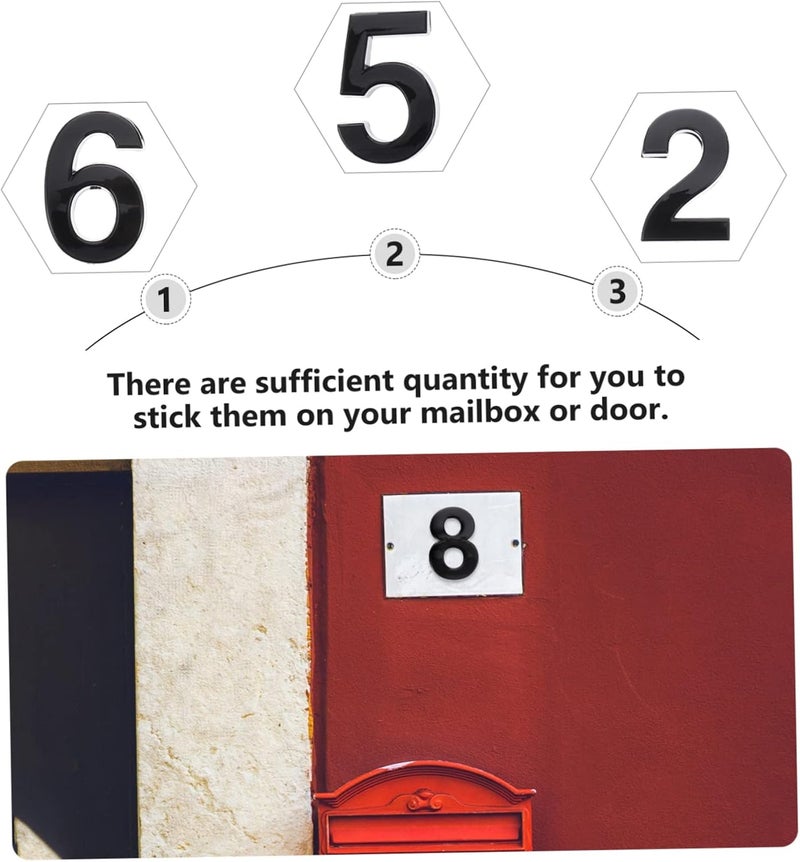 ARTIBETTER 10pcs Sticky Number Markers for Mailbox Door House Sign Adhesive Address Plaque Decorative Numbers - Image 3