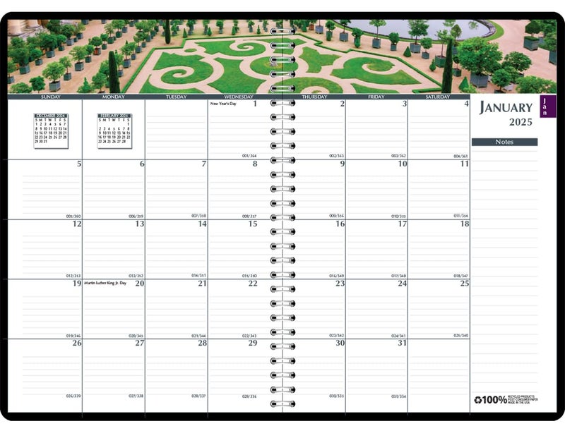 House of Doolittle 2025 Weekly and Monthly Planner Calendar, Earthscapes Gardens, 7 x 10 Inches, January - December (HOD294632-25) - Image 1
