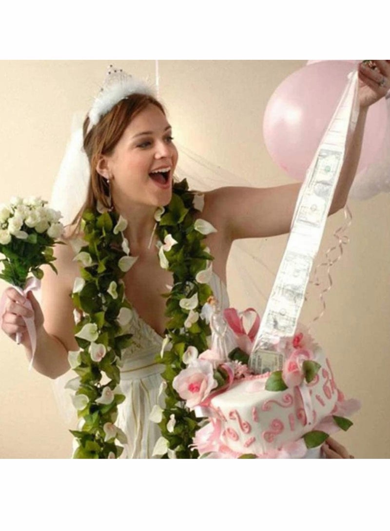 صندوق نقود على شكل كعكة، قالب صنع كعكة لسحب النقود، صندوق موزع كعكة نقود، مجموعة كعكة نقود مع قمة كعكة عيد الميلاد السعيدة، صندوق نقود كعكة لتزيين كعكة حفلة عيد الميلاد والتخرج - Image 5