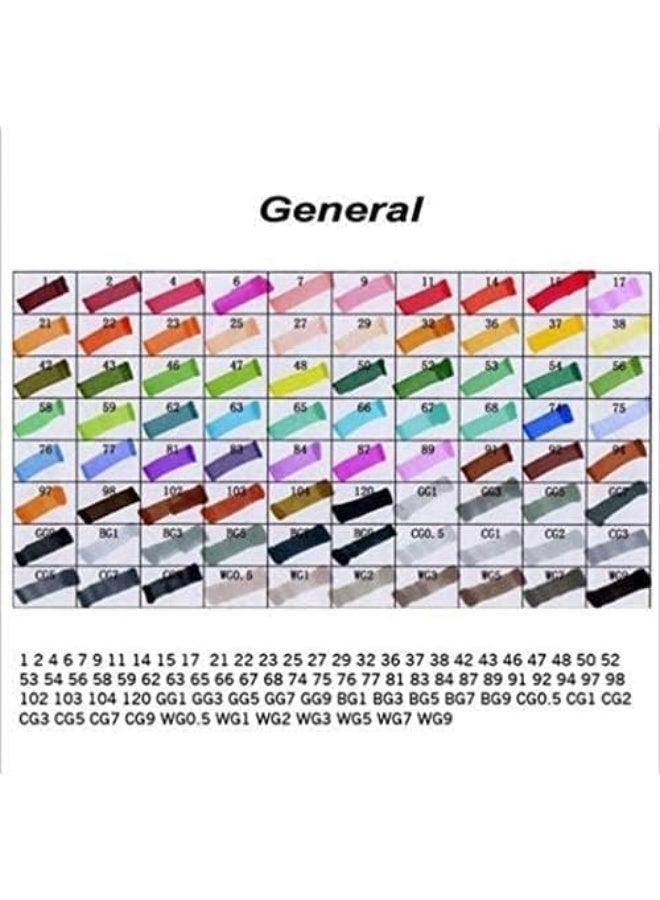 TOUCH 80 Colored Alcohol Markers Set Dual Tip Art Pens for Drawing Sketching  Anime and Adult Coloring Books Includes Black Storage Bag - Image 5