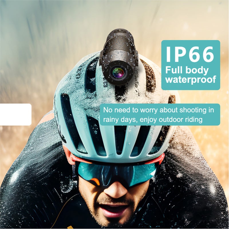 Helmet Camera: 2K Dual Recording 170° Wide Angle - SC500AI Sensor H.265 Compression Wireless Control Bike Camera for Motorcycle Bicycle Riders - Image 5
