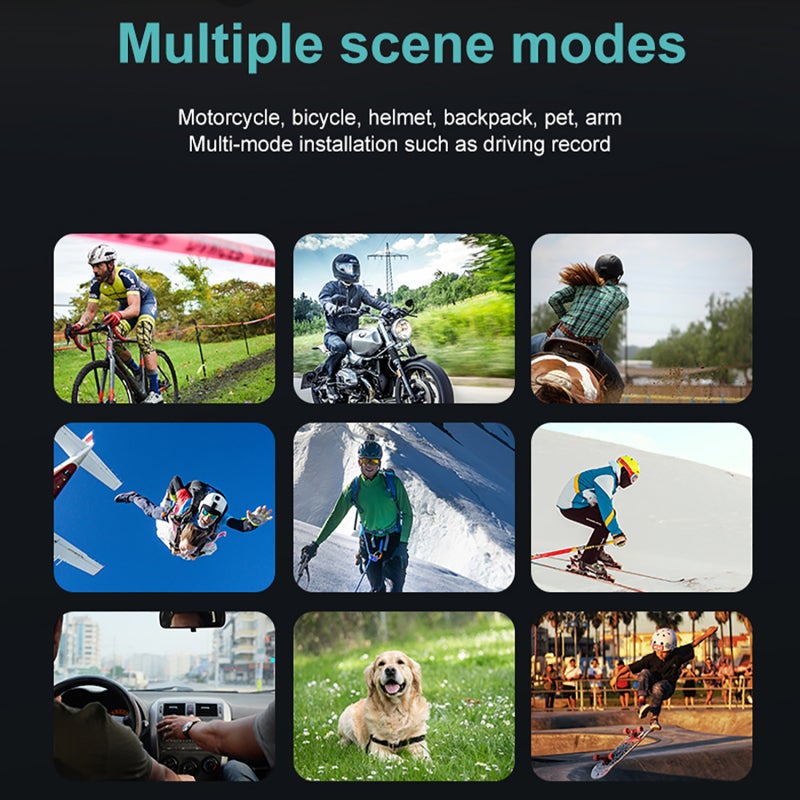 Helmet Camera: 2K Dual Recording 170° Wide Angle - SC500AI Sensor H.265 Compression Wireless Control Bike Camera for Motorcycle Bicycle Riders - Image 2