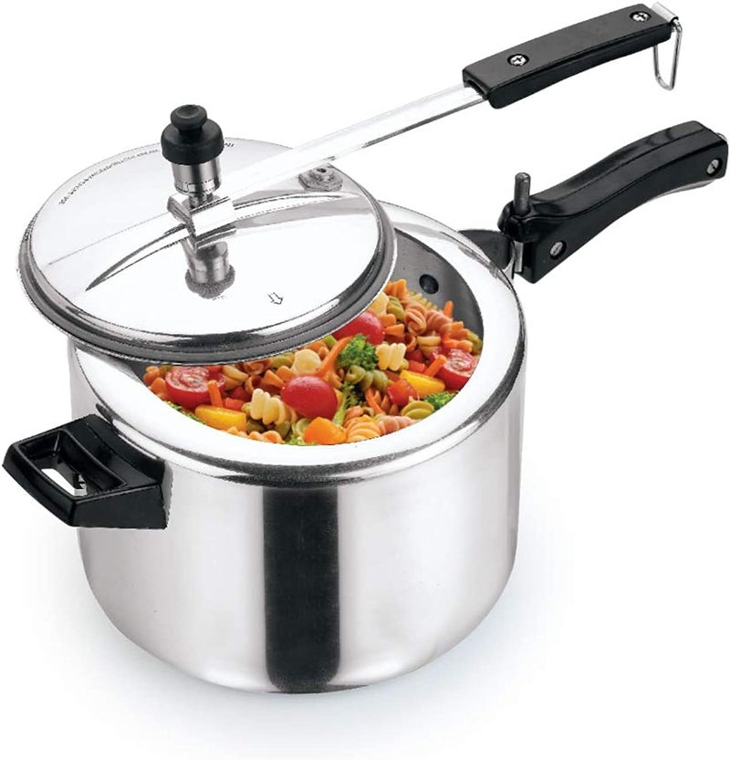 RAJ Aluminum Pressure Cooker, Silver-Rpci02 - Image 1