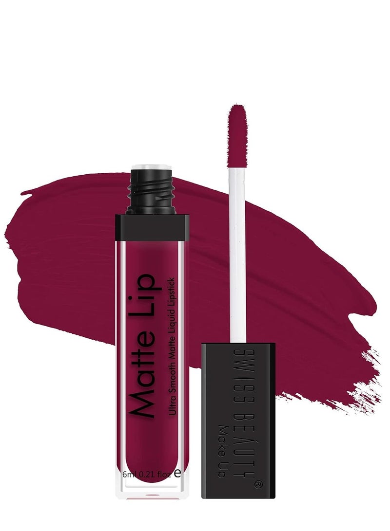 سويس بيوتي أحمر شفاه سائل غير لامع فائق النعومة من سويس بيوتي نبيذ 6 مل - Image 1