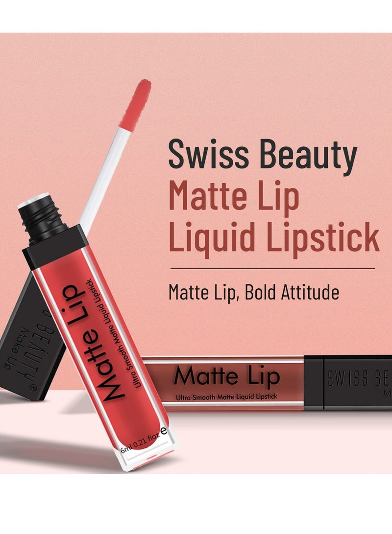 سويس بيوتي أحمر شفاه سائل غير لامع فائق النعومة من سويس بيوتي نبيذ 6 مل - Image 2