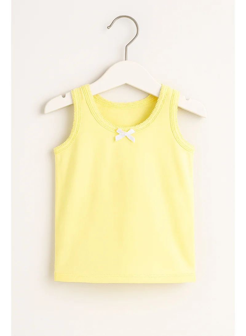 victor and jane 3-Pack Girls' Cotton Vests – Pastel Soft Essentials in Pink, Yellow & Blue