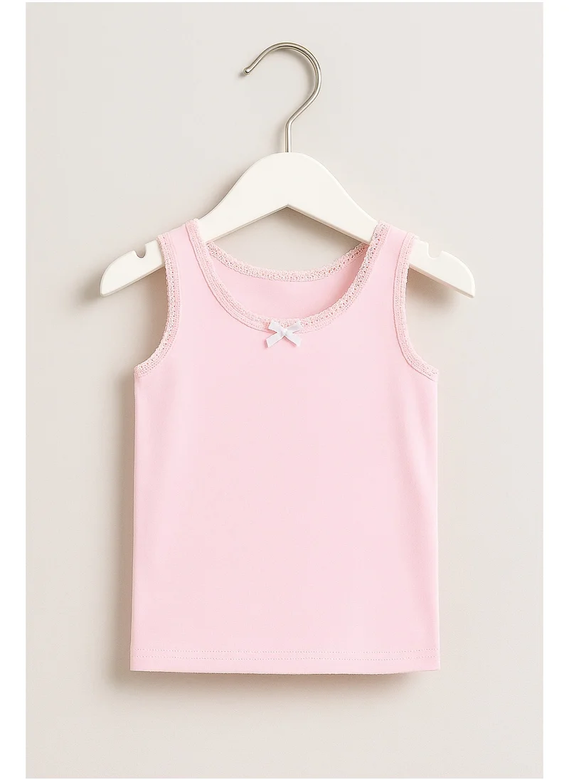 فكتور اند جين 3-Pack Girls' Cotton Vests – Pastel Soft Essentials in Pink, Yellow & Blue