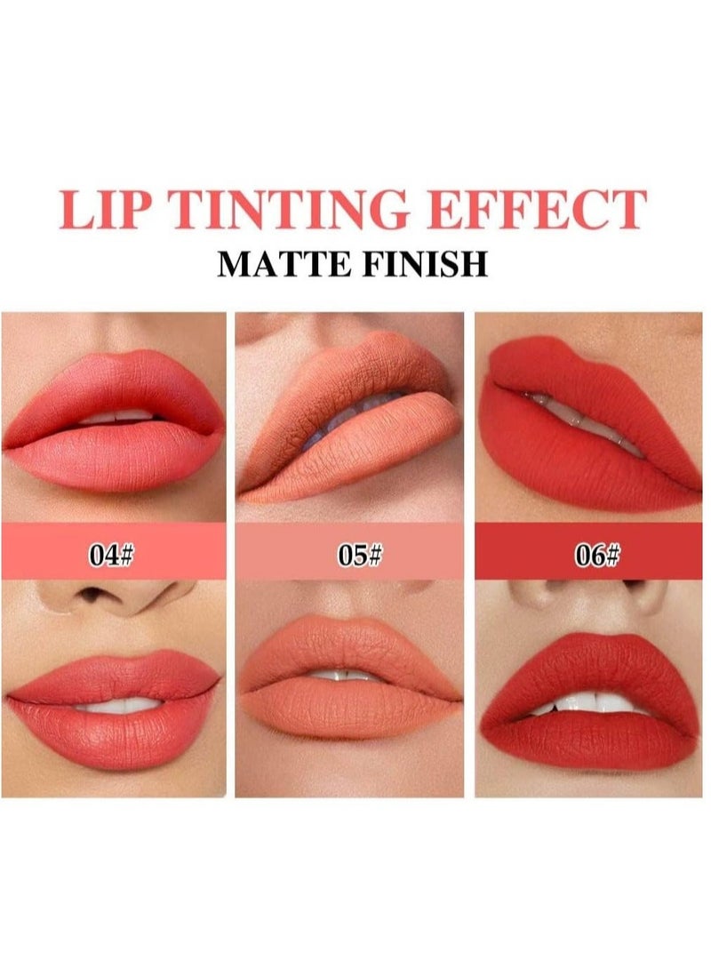 Captaintech Matt Nude Lipstick Lipliner Set with Built-in Sharpener Matte Lipliner Pencil Collection, Waterproof Crayon Nourishing Buildable Velvet Lip Crayon Lip Liner Lip Pen Lip Makeup 3 Colors - Image 4