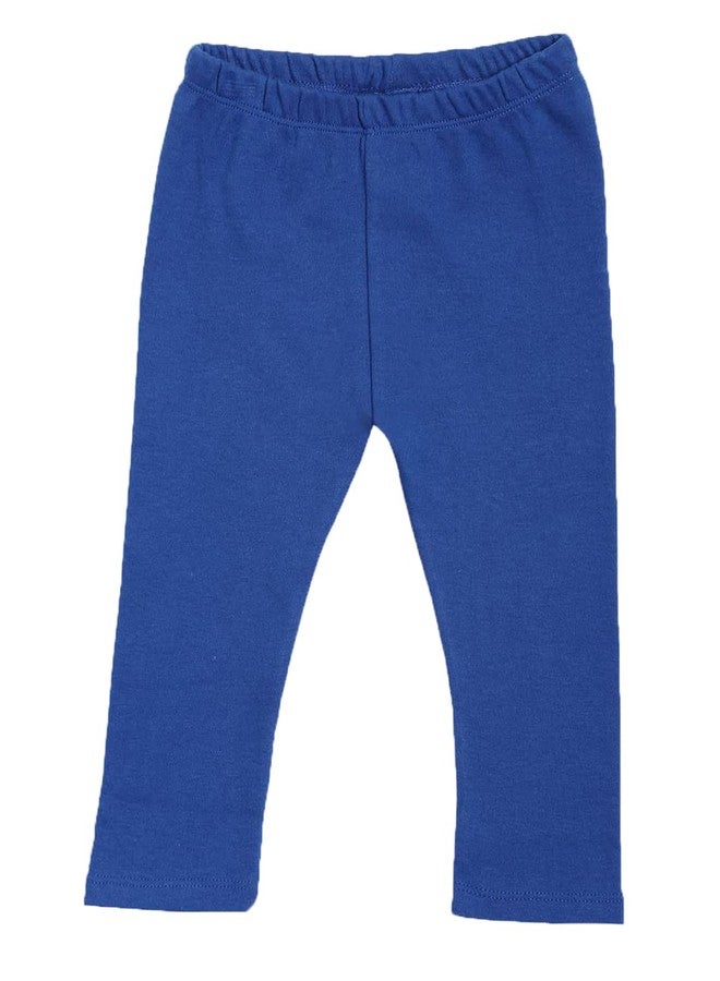 KRYPTIC Infant Girls Royal Blue midwaist Stretchable Cotton Leggings(Royal blue-6-9M) - Image 1