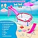 HONLAELLA 115 Inch Girl Doll Glam Pool Playset Include Glam Swimming Pool with Slide Mermaid Swimsuit Doll Bikini Swimwear Beach Chair Glasses Towel Swimming Ring and Others Accessories for 115 Inch Dolls - Image 4