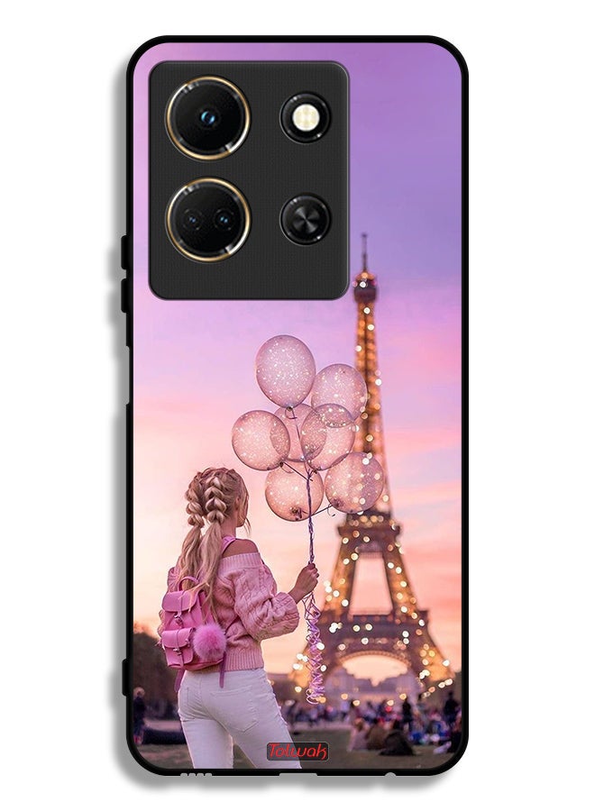 Tolwak Infinix Note 30 Protective Case Cover Girl Holding Balloons - Image 1