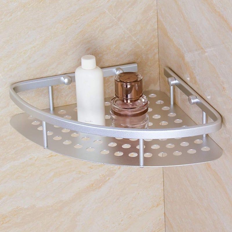 REPLEX Bathroom Corner Shelves Shower Stand Cosmetic Storage Basket Wall Mounted Storage Holder Aluminum Rack NailFree Glue Or Punching Installation - Image 3