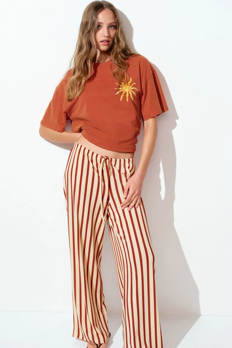 H&M Straight drawstring trousers