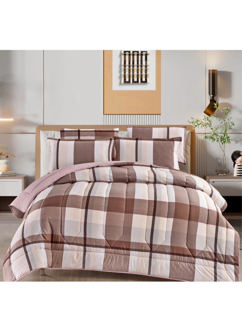 مارك مفرش نفرين مشجر ذو طابع وجهين ليمنحك صيف منعش مع خامات الميكروفايبر مقاس 220*240 سم - Image 1