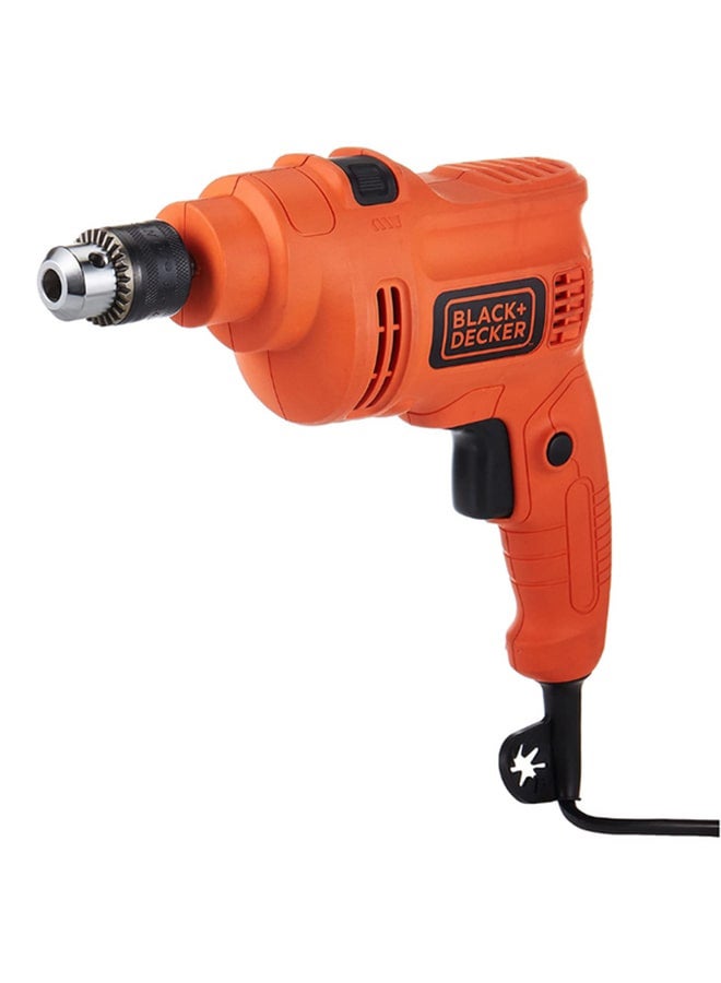 BLACK+DECKER 550W 10mm Corded Electric Hammer Percussion Drill for Metal, Concrete & Wood Drilling, Orange/Black - KR5010-B5, Orange/Black - Image 1
