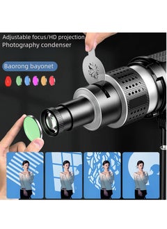 Generic Flash Snoot Conical Lens, Video Artist Modelling Shape Photo Studio Light Kit, with Optical Spotlight Lens 35 Gobos  - Image 4