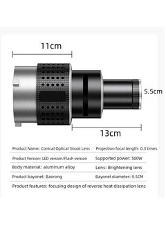 Generic Flash Snoot Conical Lens, Video Artist Modelling Shape Photo Studio Light Kit, with Optical Spotlight Lens 35 Gobos  - Image 5