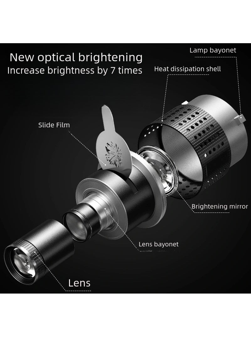 Generic Flash Snoot Conical Lens, Video Artist Modelling Shape Photo Studio Light Kit, with Optical Spotlight Lens 35 Gobos  - Image 2